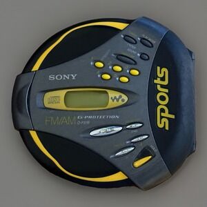 Sony Sports D-FS18 Portable CD Player Discman FM/AM Radio ONLY RADIO WORKS AS IS